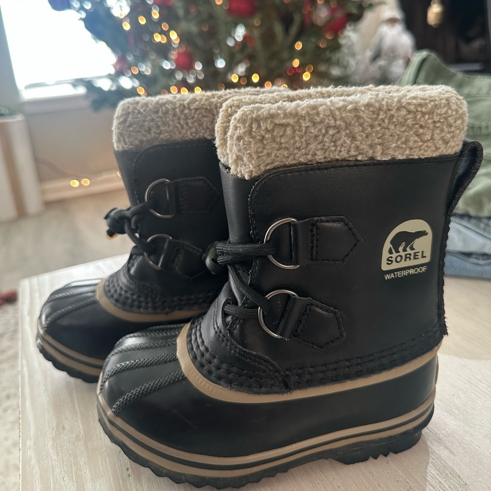 Sorel Kids Black Waterproof Boots